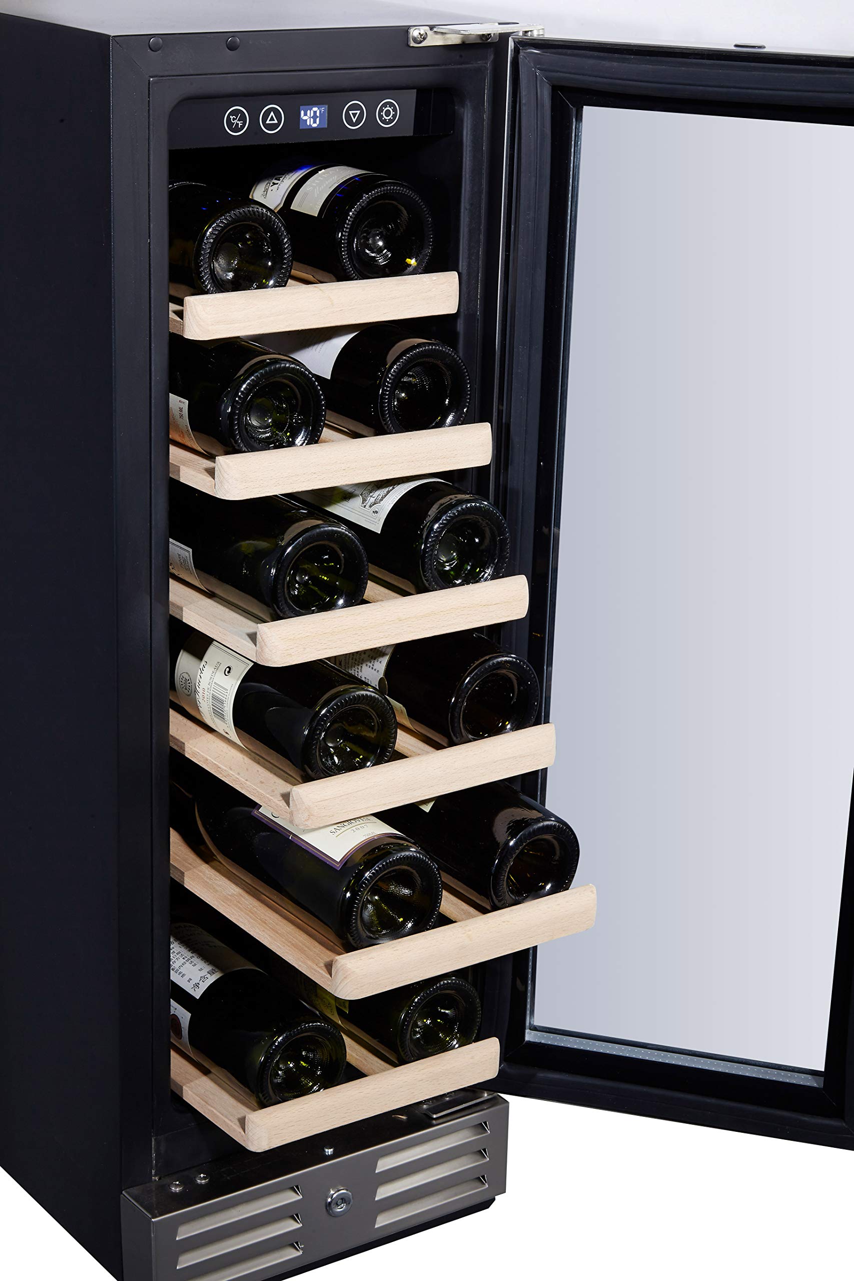 Kalamera 12'' Wine Cooler 18 Bottle Builtin or Freestanding with