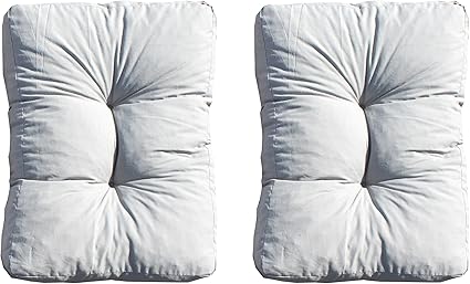 Amazon De Ambientehome 2er Set Loungekissen Grau Ca 50 X 35 X 10 Cm Polsterkissen Polyrattan Lounge Ersatzkissen