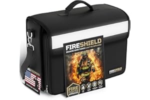 TOOLTROOPERS FIRESHIELD PRO 5200°F Fireproof Document Bag – Portable Water Resistant Briefcase /w Shoulder Strap, Tablet & Card Organizer – Multi-Pocket Storage for Travel, Home or Office – 17" x 12.5" x 7.2"