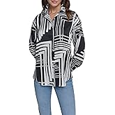 Karl Lagerfeld Womens Oversized Printed Blouse