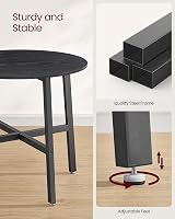 VASAGLE Round Dining Table 80 x 75 cm Ebony Black Ink Black KDT080B02 view 6