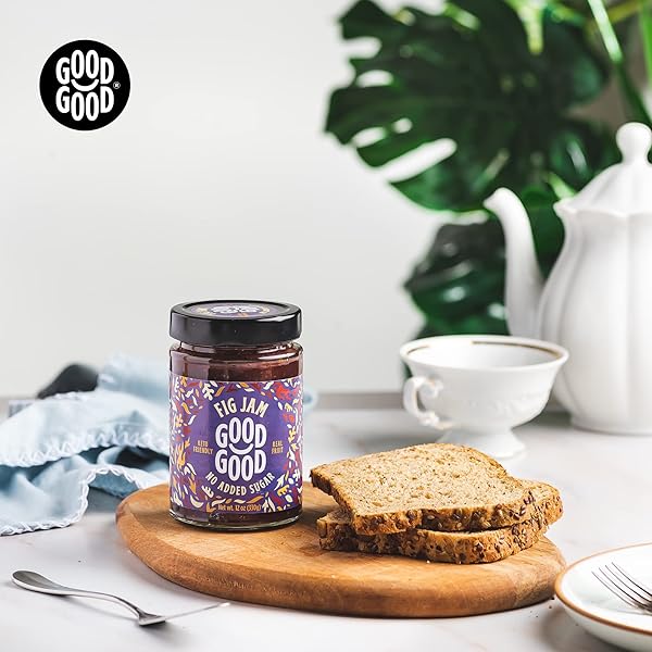 GOOD GOOD FIG JAM – NO ADDED SUGAR – LOW CALORIE – GLUTEN FREE AND VEGAN – DIABETIC AND KETO FRIENDLY – 12OZ / 330G (PACK OF 1)