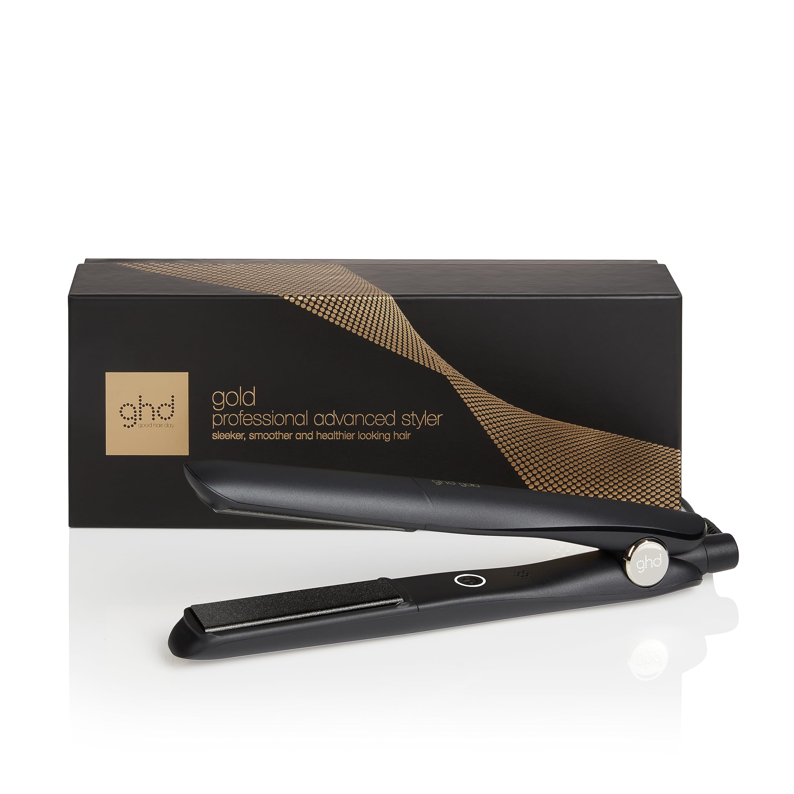 ghd Gold Hair Straightener & Styler - Professional Styling, for Sleek, Smooth Styles with More Shine - for All Hair Types (UK Plug)