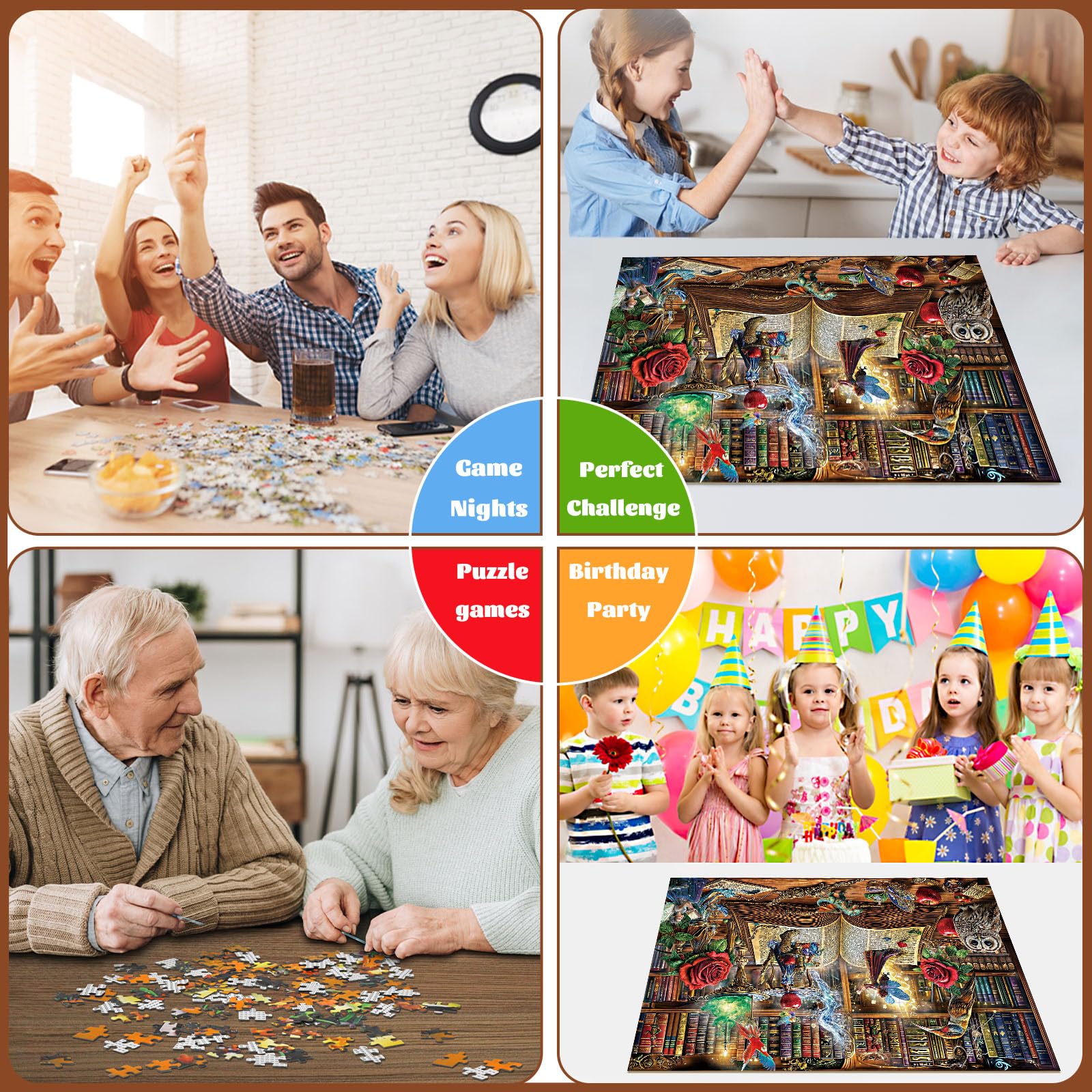 Magic Book Jigsaw Puzzles, 1000 Piece Puzzle for Adults, Family Puzzles Game, Fun Relaxing Challenging, Interlock Perfectly No Dust, Home Wall Decor, Gift for Valentine Friends Parents Kids