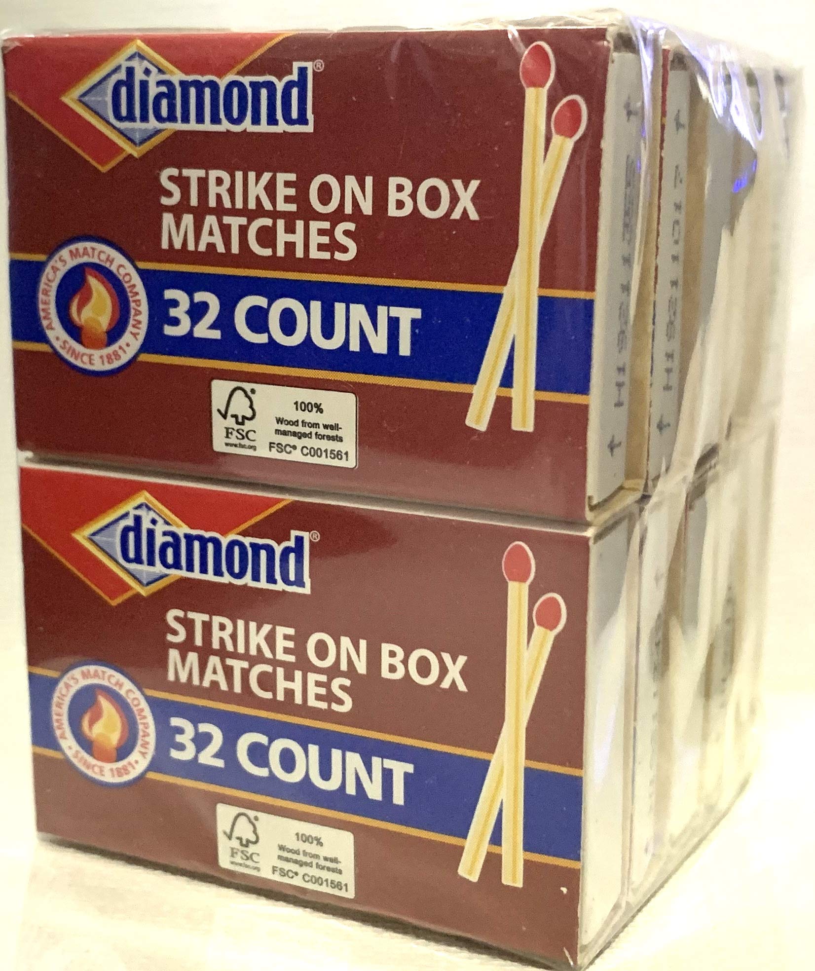 GreenLight Diamond Strike on Box Matches, 32 Count (Pack of 10)