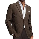 Barry.Wang Men's Vintage Corduroy Blazer Jackets Business Casual Sport Coat | 2 Button,Notch Lapel,Patch Front Pockets,Regular Fit,Daily Wear,Office,Country Western Style,Church Gathering,Homecoming