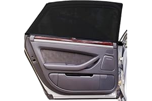 EcoNour Car Window Screens for Camping (Pack of 2) | 100% Protection from Bugs, UV and Mosquito Net | Breathable Mesh Baby Window Covers for Privacy Blackout (Medium 38"x20") | Car Window Accessories