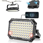 NICKLUC LED Work Light: Magnetic Portable Rechargeable Work Lights | 10000LM output with 4 lighting modes, IP65 waterproof protection and a 13000mAh battery for garage, camping and emergency use