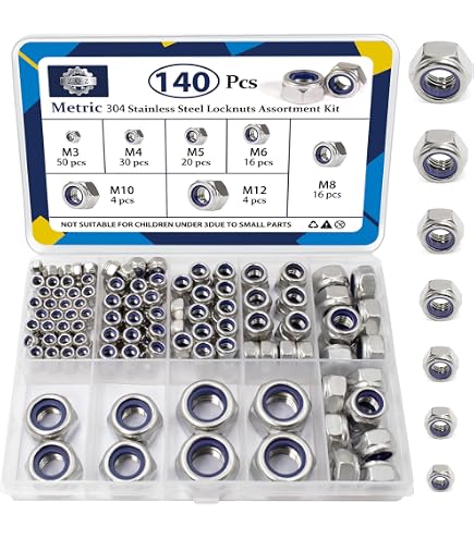 Lot De 50 écrous KEPS Inox – 1/4-28, Rondelle Intégrée, 7/16 X 7/32 Pouces, K-mac