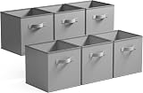 GRANNY SAYS Storage Cube Boxes Pack of 6 33x33x33 cm Grey