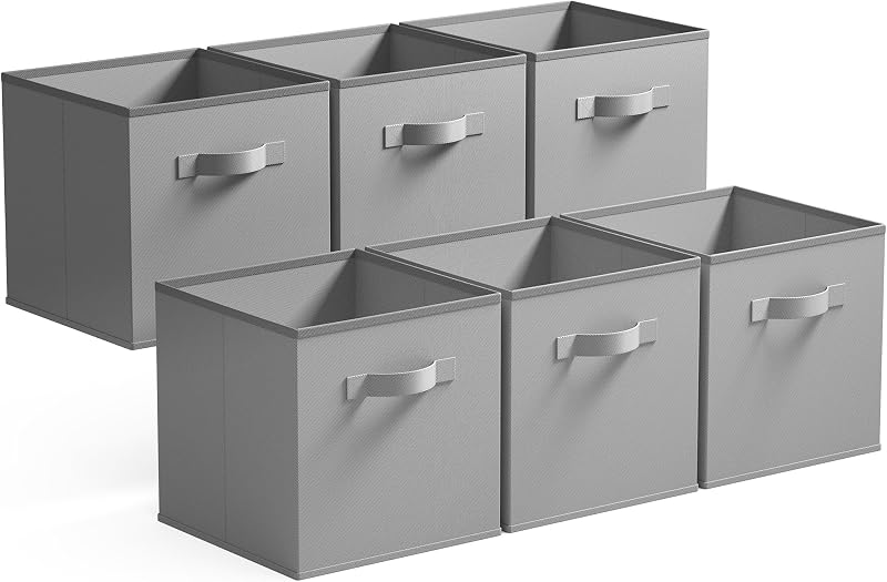 GRANNY SAYS Storage Cube Boxes Pack of 6 33x33x33 cm Grey