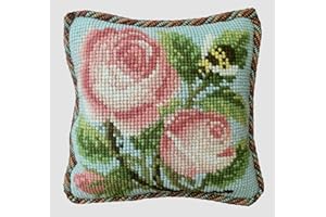 ELIZABETH BRADLEY DESIGNS Rose and Bee Mini Needlepoint Tapestry Kit from Elizabeth Bradley Premium English Small Needlework Project with 100% Wool Yarns.