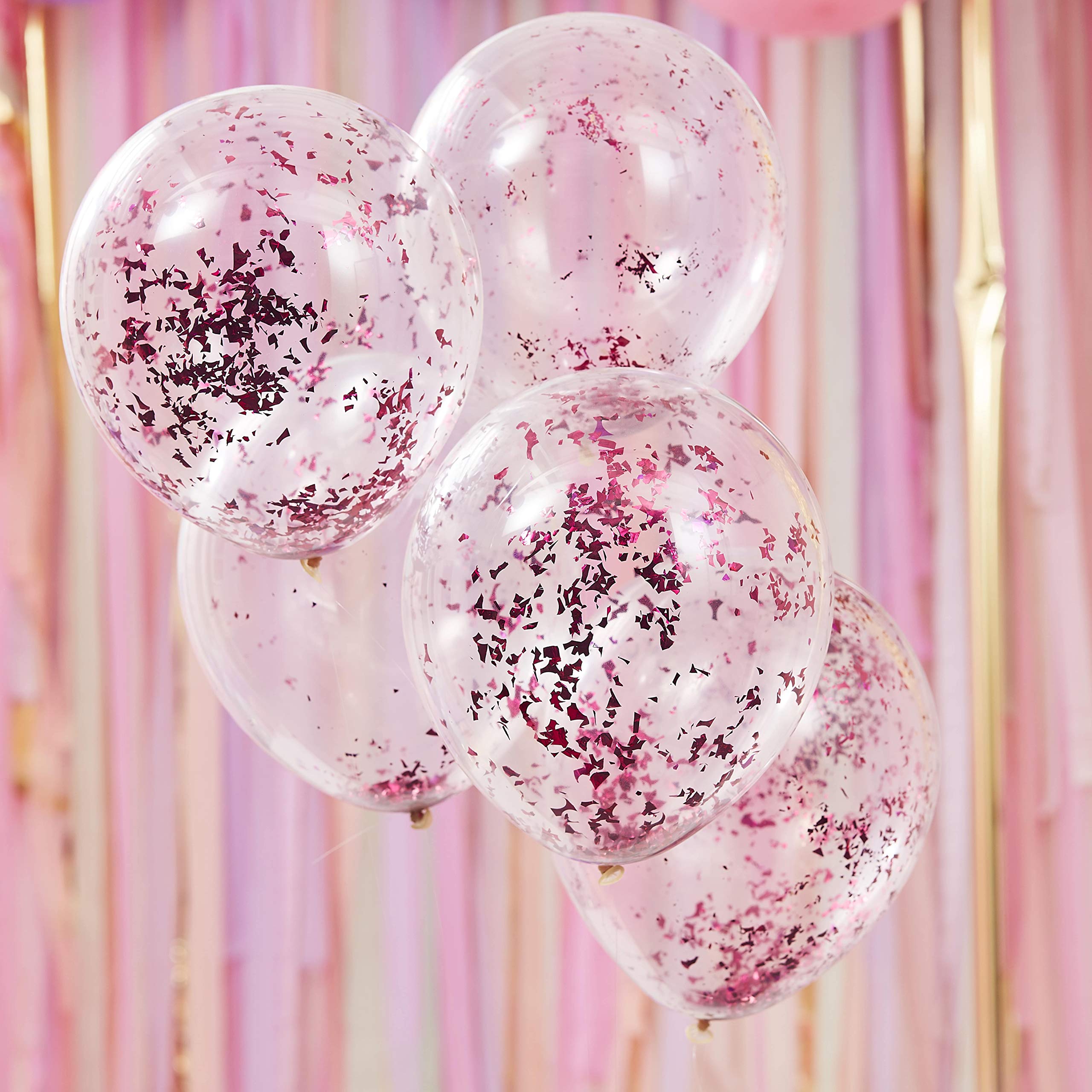 Ginger Ray Pink Confetti Balloons - Mix It Up