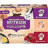 Rachael Ray Nutrish Natural Wet Cat Food, Ocean Lovers Variety Pack, 2.8 Ounce Cup (Pack of 12), Grain Free