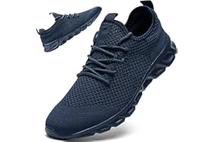 Linenghs Mens Running Shoes Tennis Gym Sneakers Casual Slip On Walking Lightweight Athletic Workout Breathable Fashion Sports Shoes