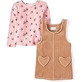 The Children's Place,Baby Girls,and Toddler Long Sleeve Top and Skirtall Dress Set,Lt Plum Corduroy,3 Years