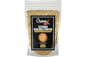 CRAVE SEASONINGS Crave Textured Vegetable Protein, 2.2LB Bag, Vegan, Gluten Free, High Protein Chunks, Unflavored