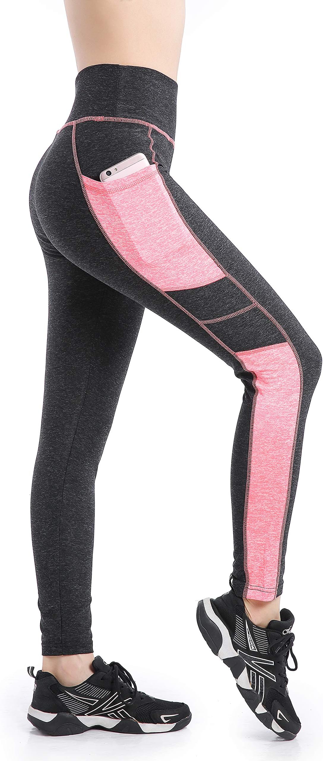 EAST HONG Women's Walking Leggings Yoga Pants Exercise Clothes Running Tights 2 Side Pockets