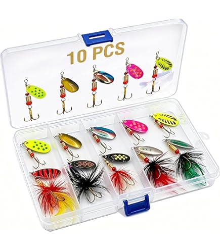 Amazon.com : 100 Pcs Fishing Lures Spinner Baits Metal Trout Lures Fishing Spinners and Spinnerbaits Metal Baits Kit with 4 Pcs Tackle Box for Salmon Bass Walleye Crappie : Sports & Outdoors Amazon.com : 100 Pcs Fishing Lures Spinner Baits Metal Trout Lures Fishing Spinners and Spinnerbaits Metal Baits Kit with 4 Pcs Tackle Box for Salmon Bass Walleye Crappie : Sports & Outdoors