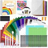 Convend The Ultimate Accessories Bundle for Maker and All Explore Air | The Starter Kit with Deluxe gift packaging,Weeding Tools,Glitter Vinyl,Permanent Vinyl,Transfer Paper for Crafting Projects