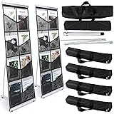 Outus 4 Pcs Brochure Stand Holder with 8 Pockets