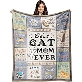 XALAZY Cat Mom Gifts Blanket 50"X60", Cat Lover Gifts for Women, Cat Gifts for Cat Lovers, Gifts for Cat Lovers, Cat Mom Gifts for Women, Funny Cat Themed Gifts, Cat Lady Gifts, Best Cat Mom Gifts