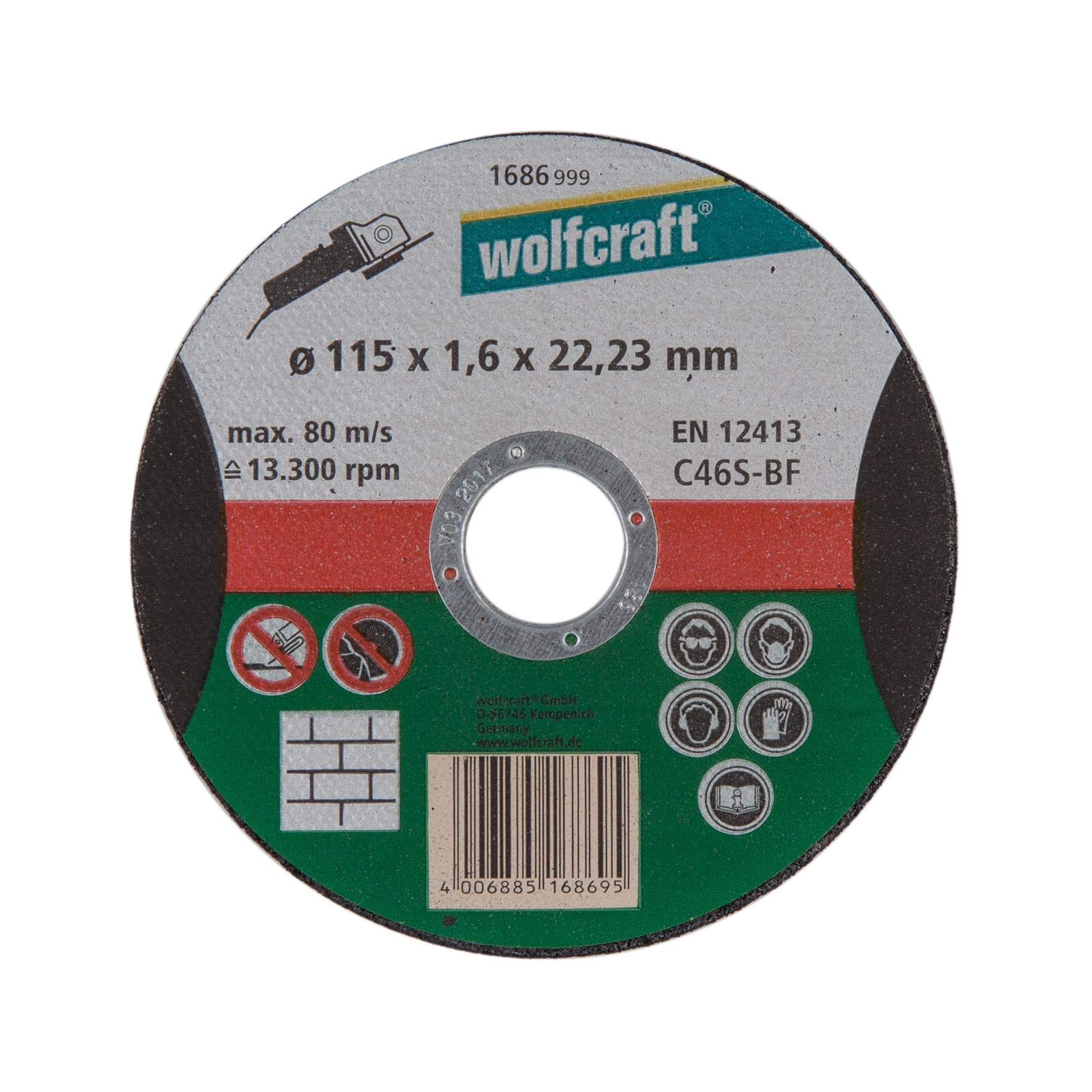 wolfcraft Cutting Disc for Stone, Depressed Centre I 1623300