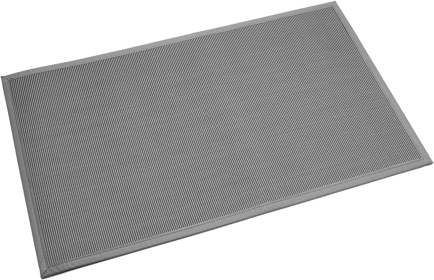 Topotdor Indoor and Outdoor Door Mat Rectangular Non-Slip Doormats (18"x30", Grey)
