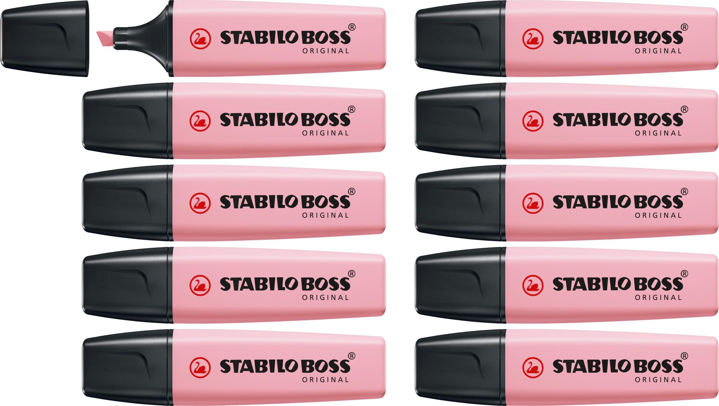 STABILO BOSS ORIGINAL Pastel - Highlighter - Pack of 10 - Pink Blush — image 1