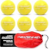 PowerNet Weighted Baseballs for Hitting Training, Baseball Training Equipment for Throwing &amp; Batting, Build Muscle &amp; Strength, 6 Balls 2.8" 12-20 oz