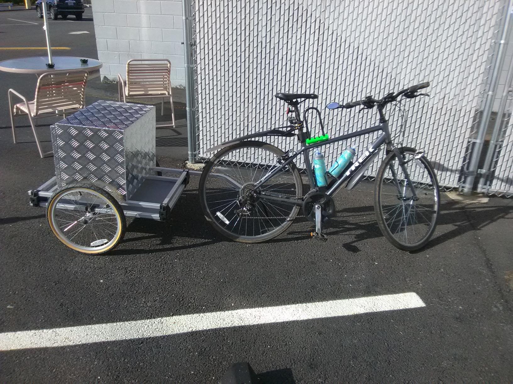 42/mo Finance Wike Aluminum Heavy Duty Flatbed Bicycle Trailer