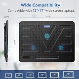 TECKNET 12-17 Laptop Cooling Pad 3×1200RPM Quiet Fans USB Powered view 6