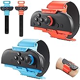 FANPL Wrist Bands for Nintendo Switch 2 joycon Controller, Adjustable Elastic Strap for Just Dance 2026/2025/2024, for Zumba Burn It Up, Fit for Adults and Children,2 Pack (Blue-Orange)