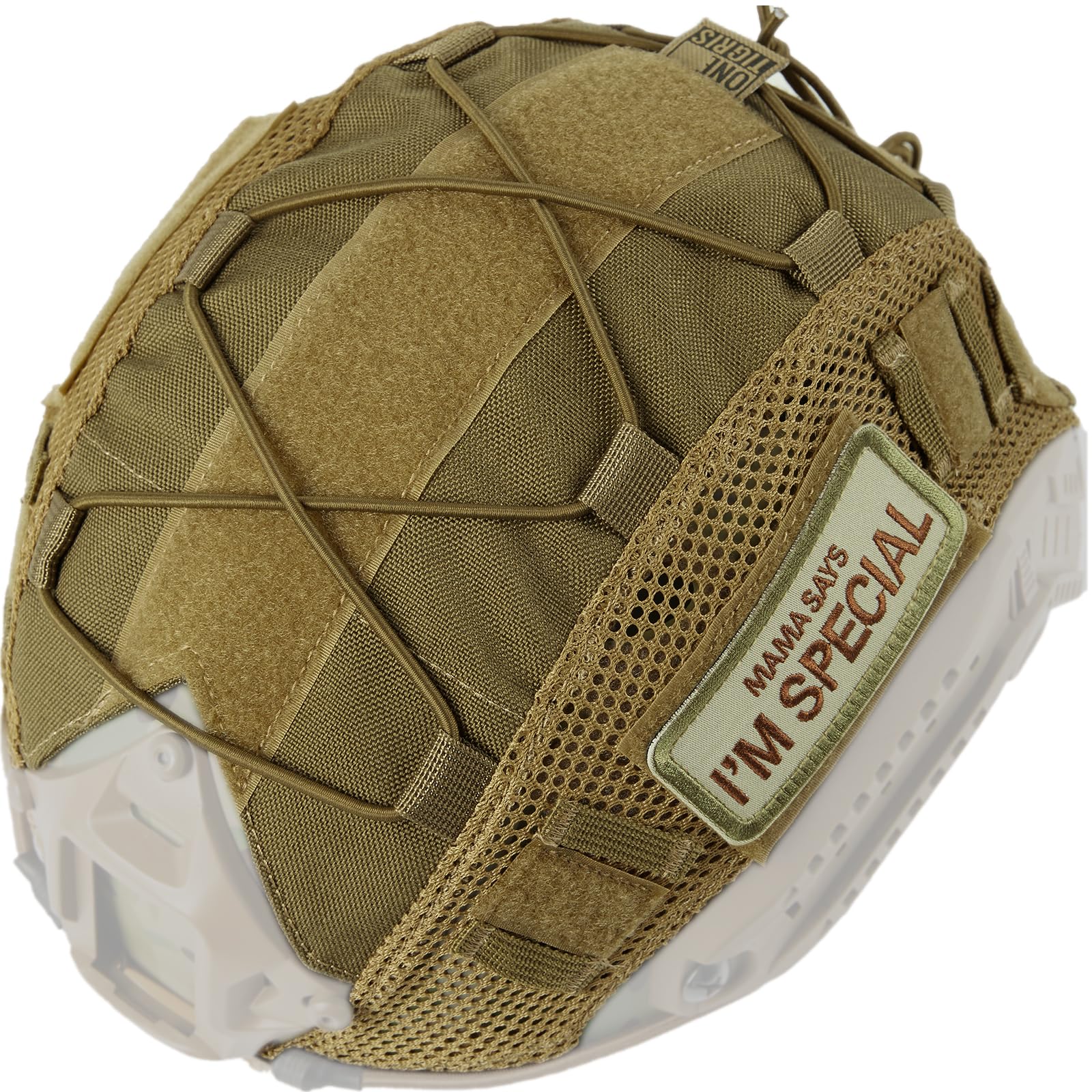 OneTigris Helmet Cover Airsoft Helmet Without Helmet for FAST PJ Helmet in Size M/L(Coyote Brown)