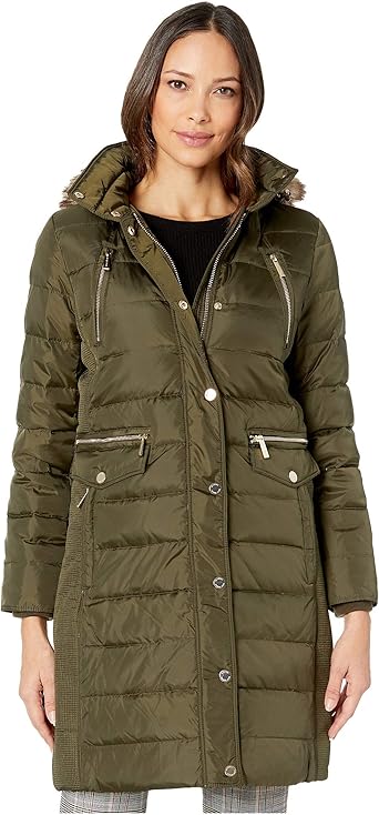 michael kors parka brown