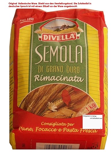 Divella Semola di grano Duro Rimacinata /Gemahlener Hartweizengrieß 10 X 1000gr = 10Kg