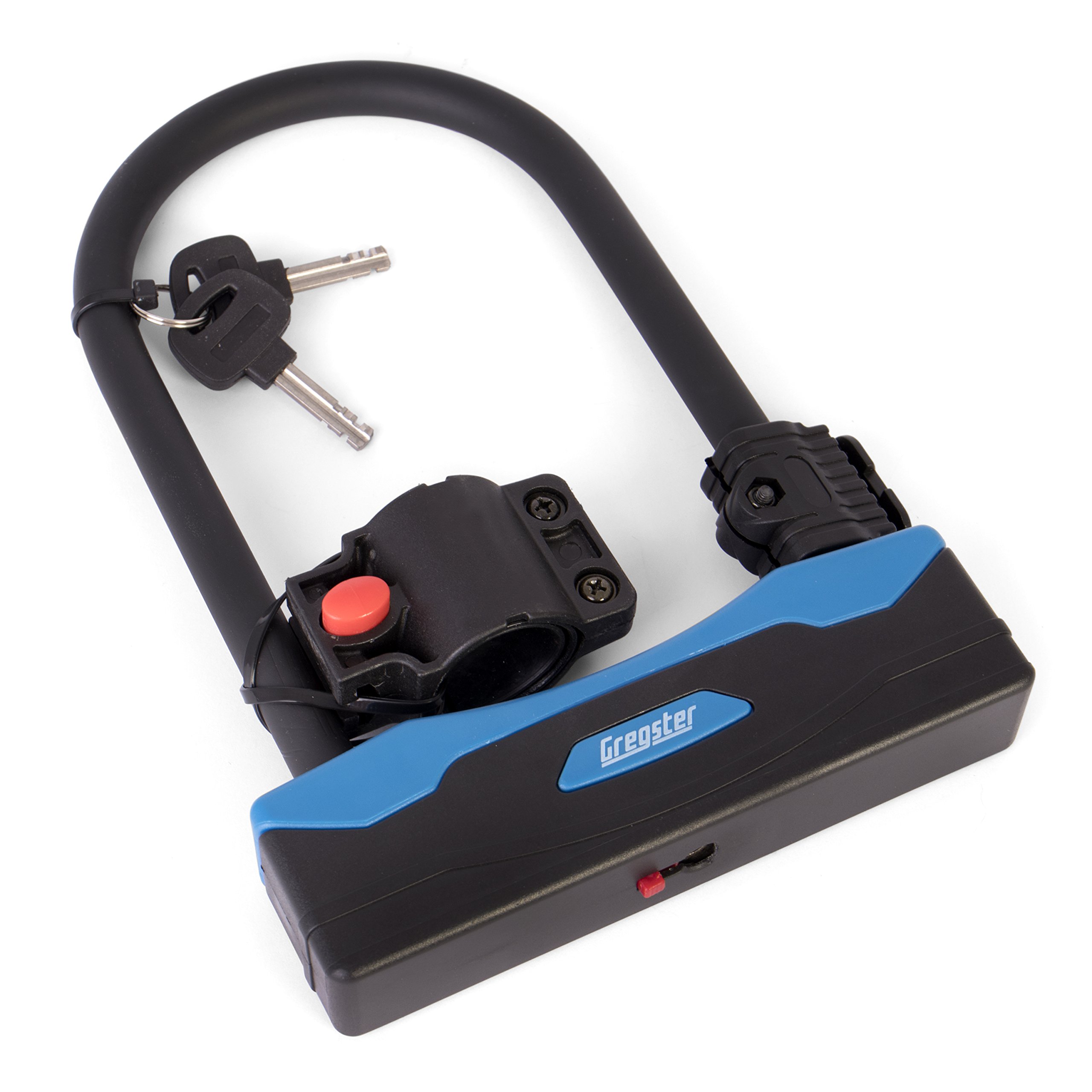 Gregster Bike Lock – U Bicycle Lock with Mountain Bracket and Two Keys