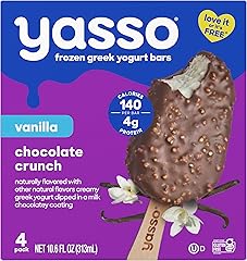 Yasso Frozen Greek Yogurt Bars Vanilla Chocolate Crunch Bars for a ridiculously creamy frozen snack Ridiculously creamy, made