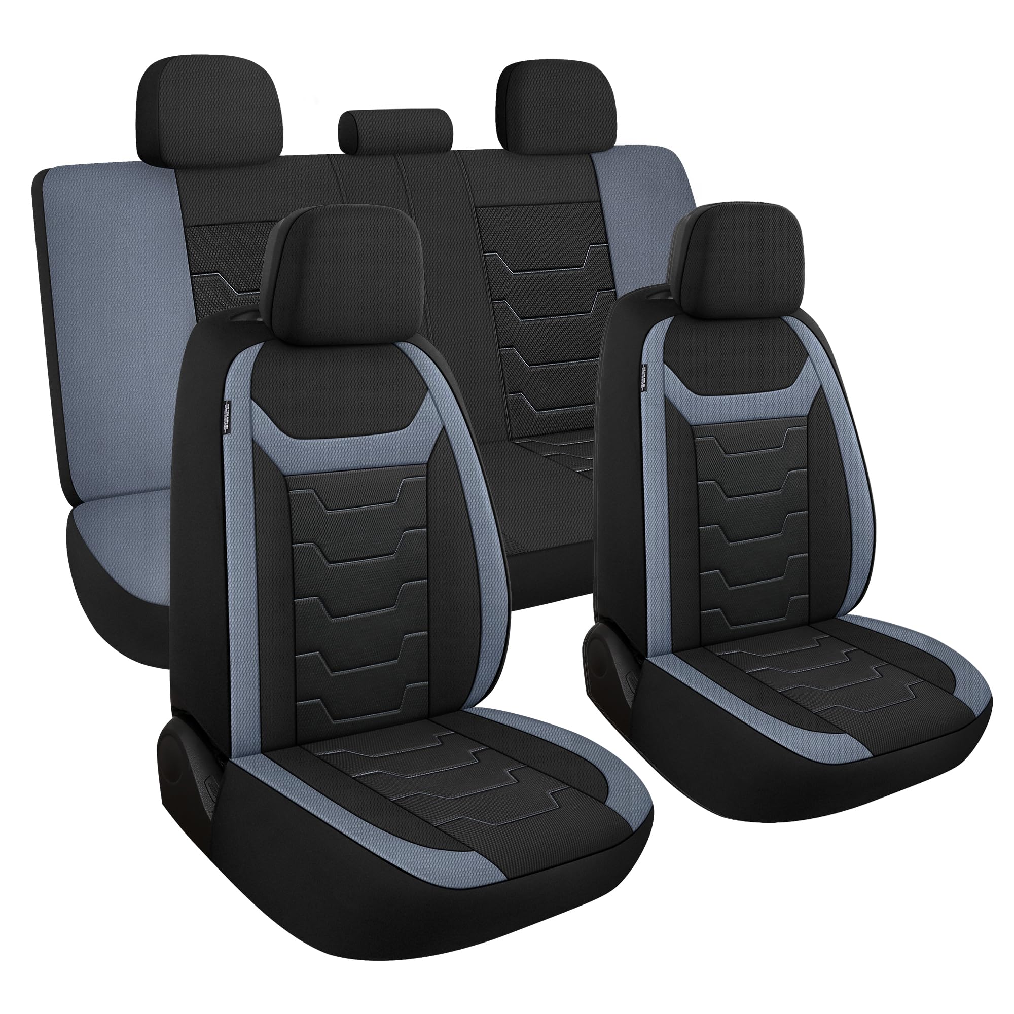 Photo 1 of ***MISSING PIECE*** AOKAOK 3D Air-Mesh Car Seat Covers Full Set, Breathable and Split Bench Compatible Seat Covers for Cars, Universal Car Interior Covers for Most Cars Sedan Truck SUV(Black/Gray)