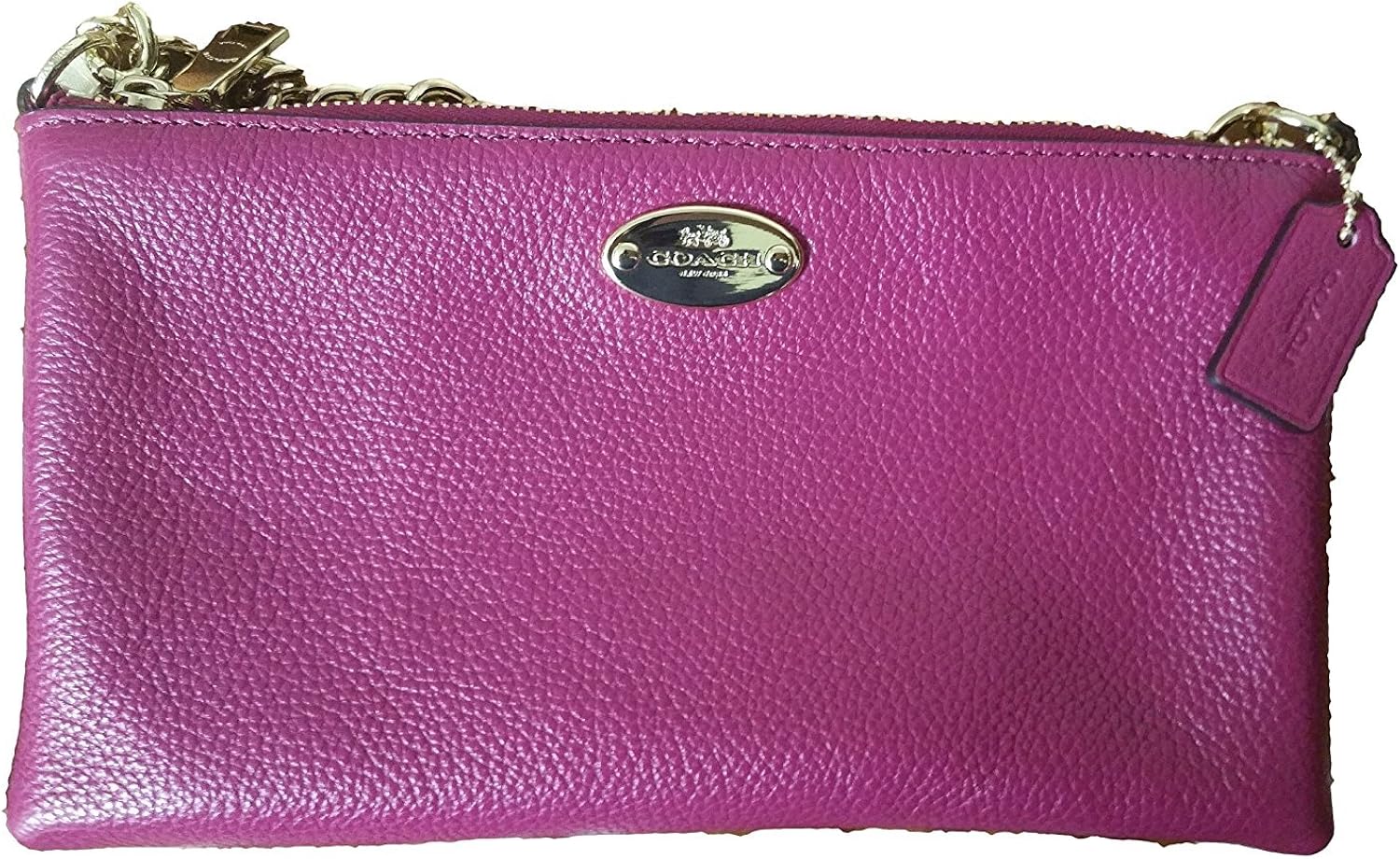 Coach Pebbled Leather Quinn Crossbody Cranberry Handbags