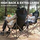 EVER ADVANCED Oversized Camping Chair Heavy Duty 160kg High Back Cup Holder view 6