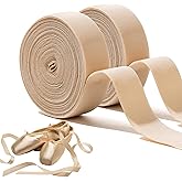 Pointe Shoe Elastic Ribbon 10m (11yd) &ndash; Soft Stretch Ballet Ribbon for Pointe Shoes, Satin Elastic Band for Women Ballet Dance Accessories (Nude)