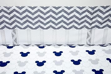 mickey mouse crib liner