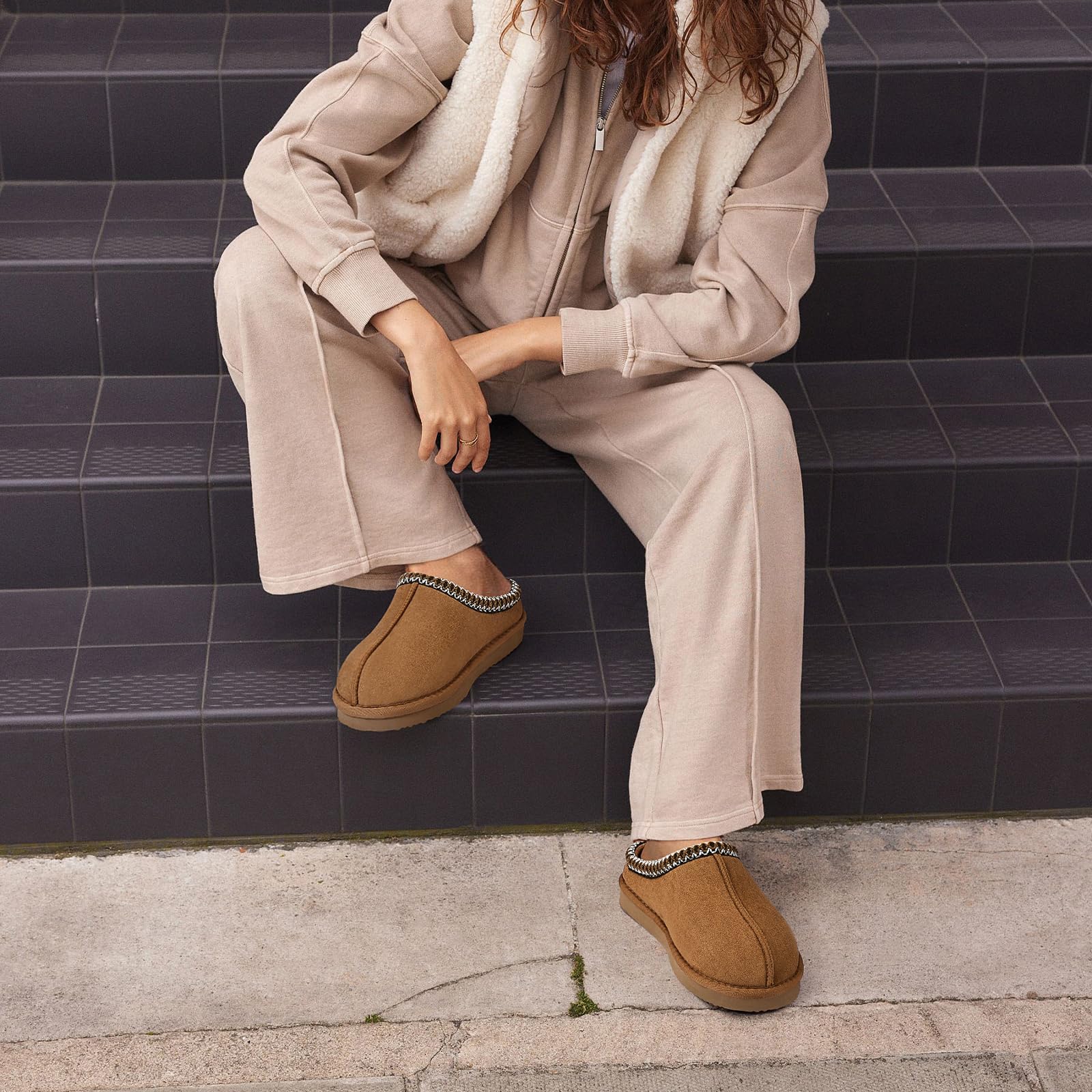 Litfun Memory Foam Slippers for Women Men Cozy Warm House Shoes Indoor and Outdoor