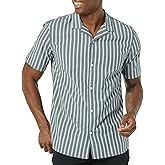 Amazon Essentials Mens Vacation Cotton Resort Shirt, Slim-Fit Short Sleeve