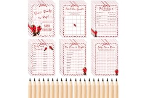 She‘s Ready to Pop Baby Shower Games Bundle, 112 Pcs Soda Pop Theme Set with 5 Games, 90 Cards, 20 Pencils and 2 Answer Cards