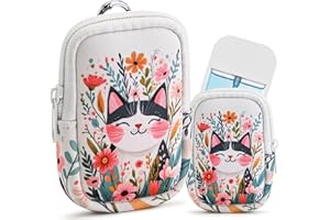 YagCu Cat Hand Sanitizer Spray Case, Portable Hand Sanitizer Holder, Mini Pouch, Zippered Pouch Case, Fashion Accessory with Snap Hook 1FL OZ