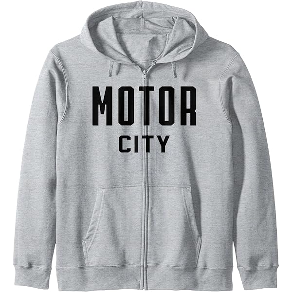 Amazon.com: Motor City Detroit Zip Hoodie : Clothing, Shoes & Jewelry