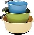 OXO Good Grips 3-Piece Mixing Bowl Set, Blue/Green/Yellow