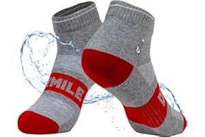 DRYMILE Active Waterproof Socks, Breathable Cushioned Running, Hiking, Winter Waterproof Socks for Men & Women - Ankle
